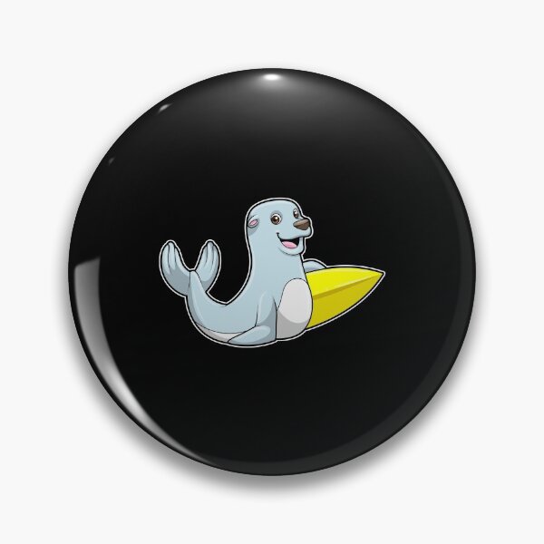 Item preview, Seal at Surfing with Surfboard designed and sold by Snabdesign84.