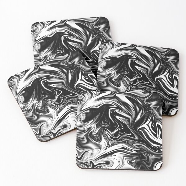 Item preview, black and white liquid designed and sold by khangoeva.