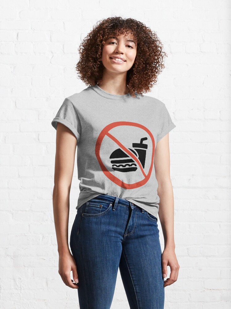 Thumbnail 4 of 7, Classic T-Shirt, No Food or Drink designed and sold by Claudiocmb.