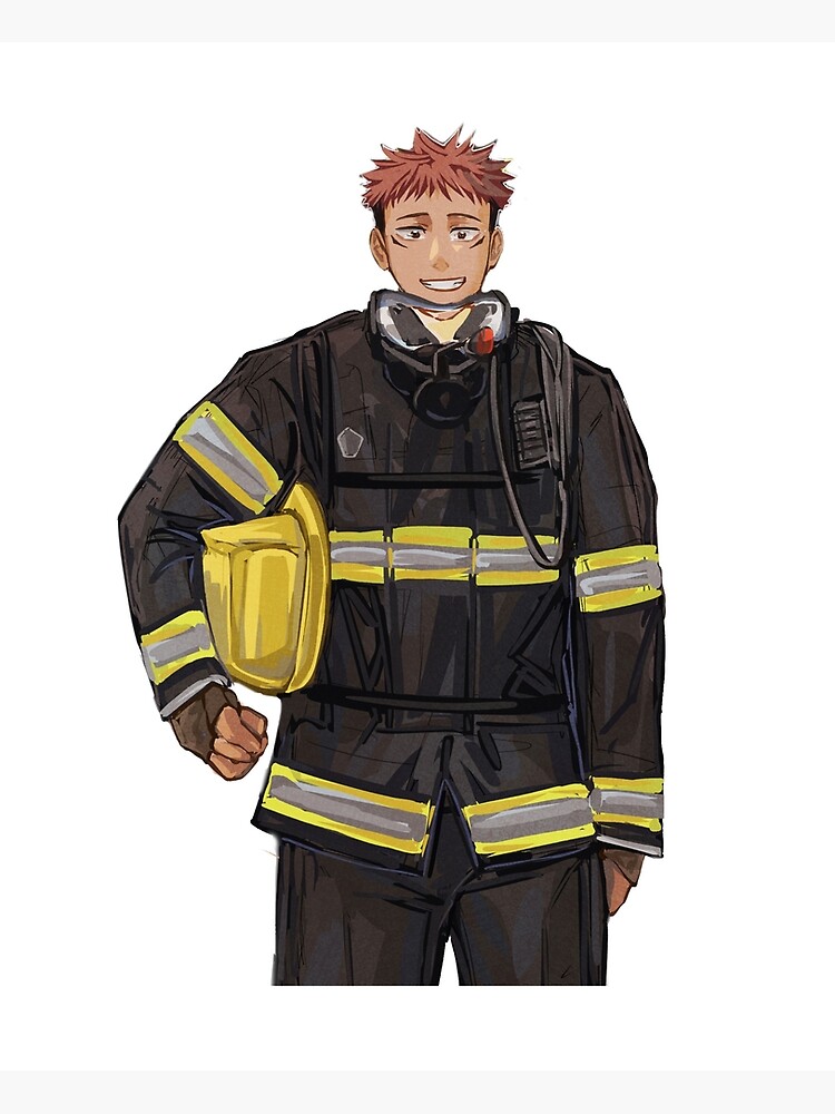 chibi 3d character akira anime firefighter woman big breasts