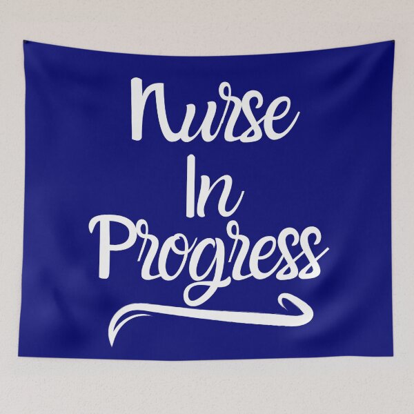 Item preview, nurse in progress quote - nurse gift/present (white/grey)  designed and sold by PickaSticka.