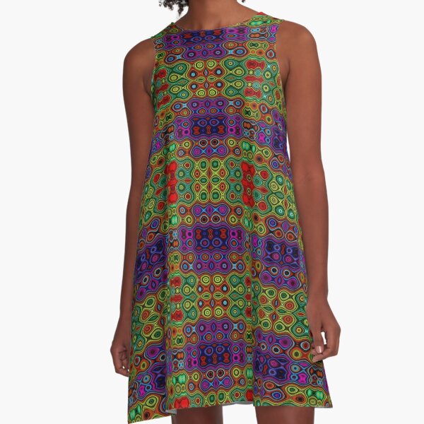 African Motif A-Line Dress