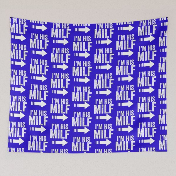 Item preview, I'M HIS MILF with Arrow - Married Groom and bride - Husband and Wife Humor designed and sold by NewDayDesigns.