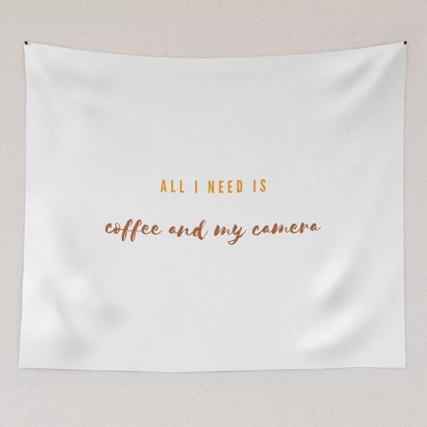 Item preview, All i need is coffee and my camera Typography designed and sold by MANCREAT.