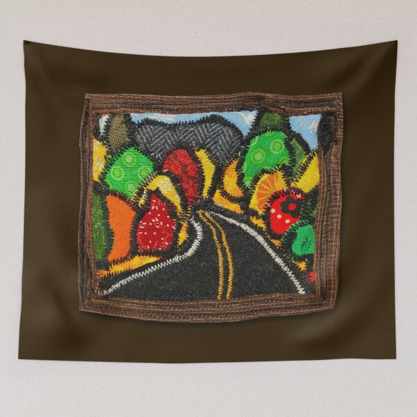 Item preview, On the Road (Micro Quilt Series 6”x4” quilted fabric & clothing) designed and sold by SAMGordonART.