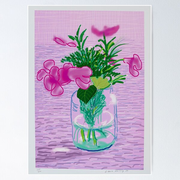 Item preview, Pink Hockney flower designed and sold by joinsrockok.