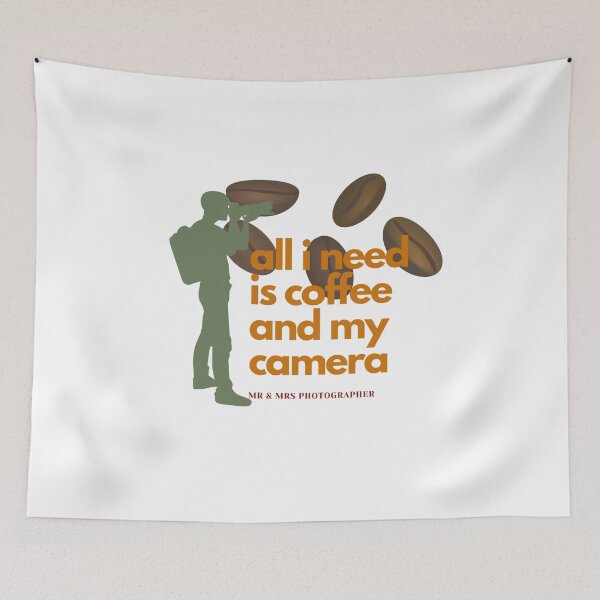 Item preview, All I need is my coffee and camera Mr & Mrs Photographer designed and sold by MANCREAT.
