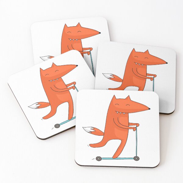 Item preview, Funny fox riding a push scooter designed and sold by zsooofija.