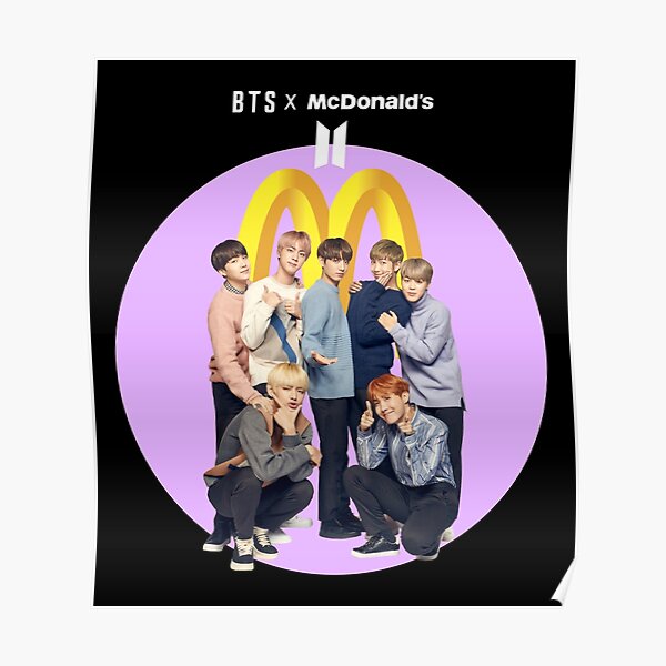 BTS X McDonalds Couleur Noire Poster