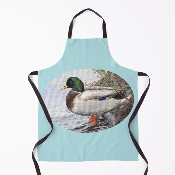 Item preview, Duck at Waterside (blue background) designed and sold by SandraWarmerdam.