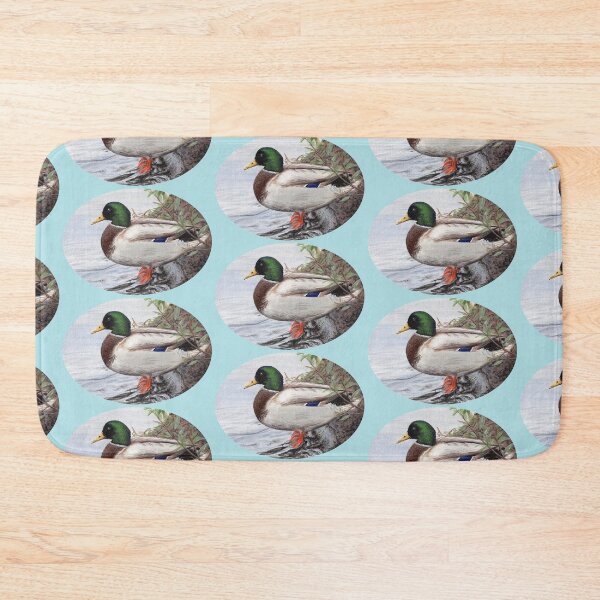 Item preview, Duck at Waterside (blue background) designed and sold by SandraWarmerdam.