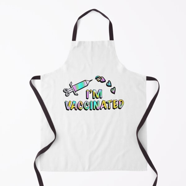 Item preview, I'm vaccinated with Rainbow Syringe and Hearts designed and sold by BusyMonkeys.