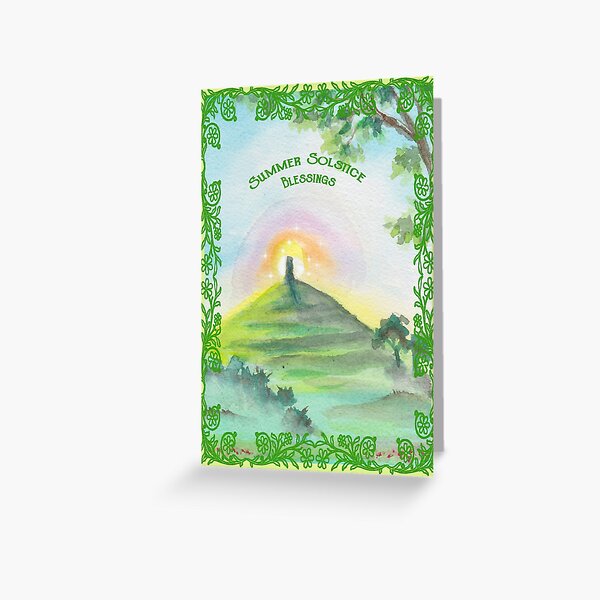 Item preview, Summer Solstice card, Glastonbury Tor. designed and sold by FerretSteph.
