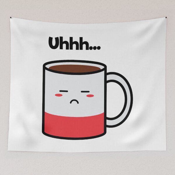 Item preview, Uhhh... | Coffee | Charging | Low Battery | Cute Kawaii | White designed and sold by Wintre2.