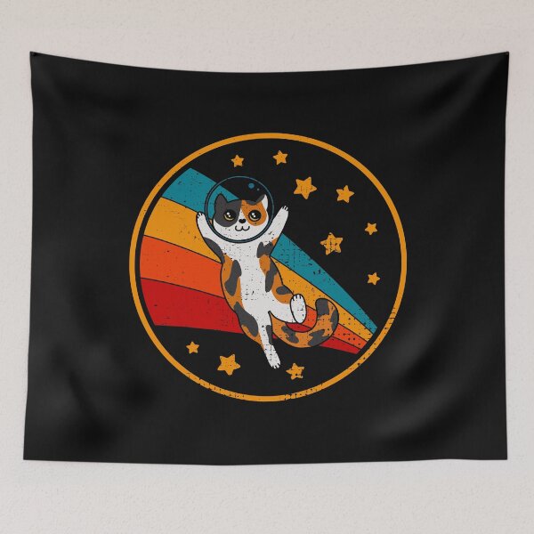 Item preview, Cute Vintage Calico Cat Retro Space Cat designed and sold by JokeGysen.