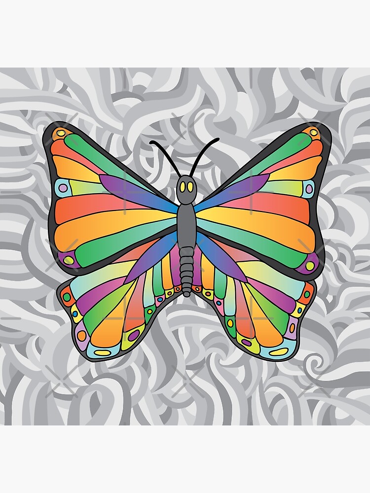 Groovy Butterfly (swirly background) by dave-williams
