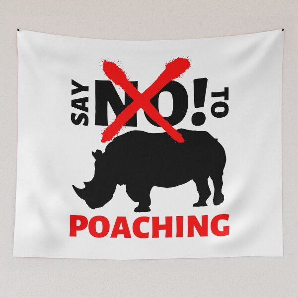 Item preview, say NO! to rhino poaching designed and sold by InsaneCorner.