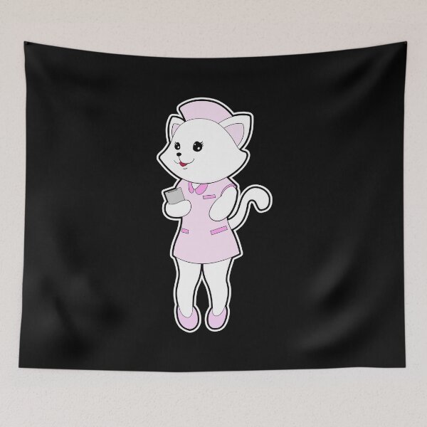 Item preview, Cat as Nurse with Notepad designed and sold by Snabdesign84.