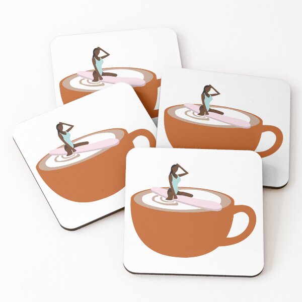 Item preview, Girl on sup in a cup of coffee designed and sold by Adluska.