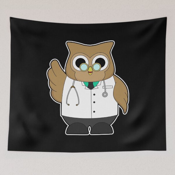 Item preview, Owl as Doctor with Stetoscope designed and sold by Snabdesign84.