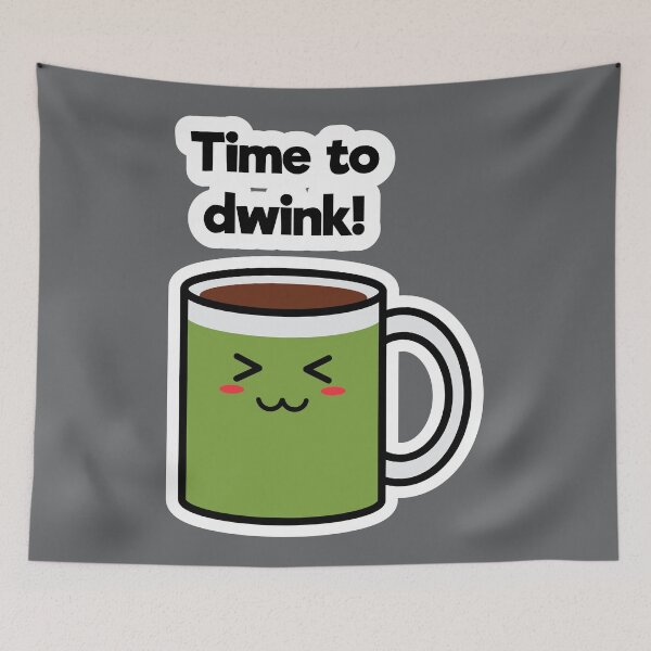Item preview, Time to Drink | Coffee | Charging | High Battery | Cute Kawaii | Gray designed and sold by Wintre2.