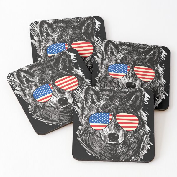 Item preview, 4th of July wolf usa flag designed and sold by MoohAs.