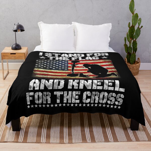 Item preview, I Stand For The Flag And Kneel For The Cross Us Flag Gift  designed and sold by mchargue12.