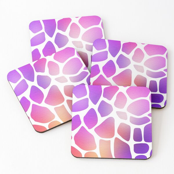 Item preview, Colorful Giraffe Print Purple Gradient Pattern designed and sold by FranzNCandy.