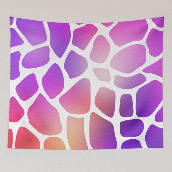 Item preview, Colorful Giraffe Print Purple Gradient Pattern designed and sold by FranzNCandy.