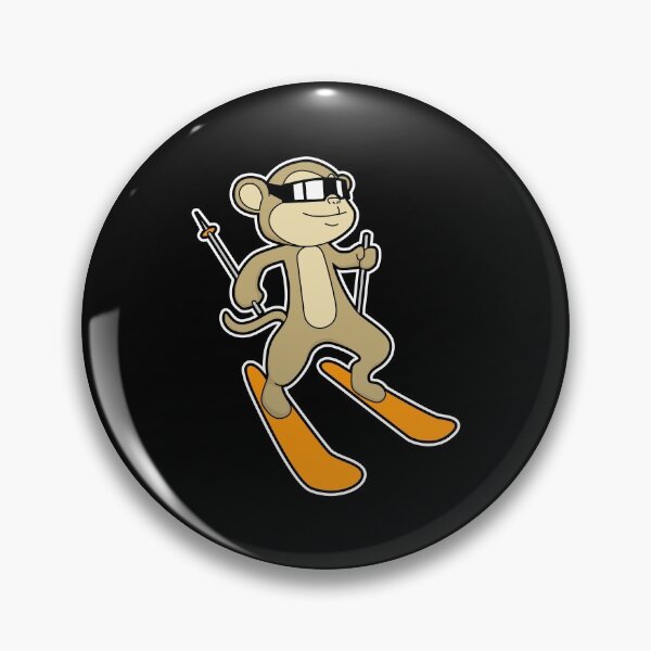 Item preview, Monkey as Skier with Ski designed and sold by Snabdesign84.