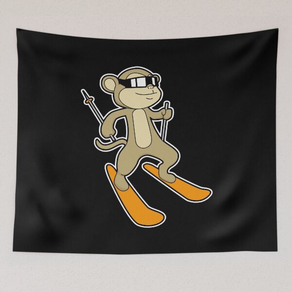 Item preview, Monkey as Skier with Ski designed and sold by Snabdesign84.