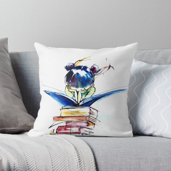 Japanese Pleasure of reading Throw Pillow