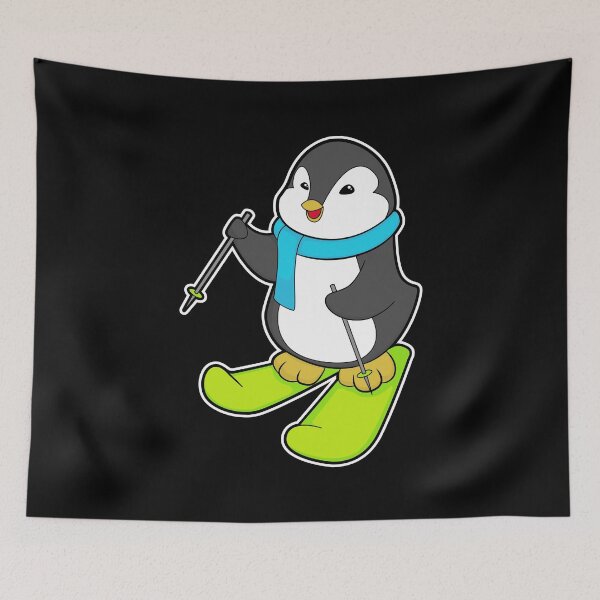Item preview, Penguin as Skier with Ski designed and sold by Snabdesign84.
