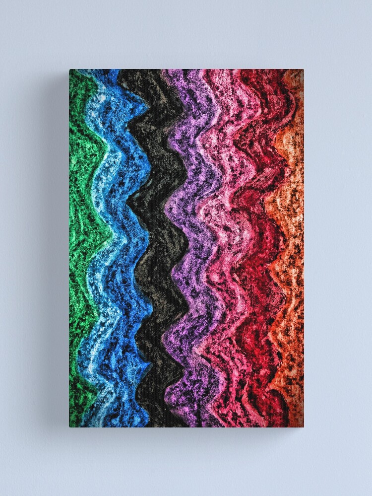 Thumbnail 2 of 3, Canvas Print, Waverly - Colorful Abstract Art designed and sold by OneDayArt.