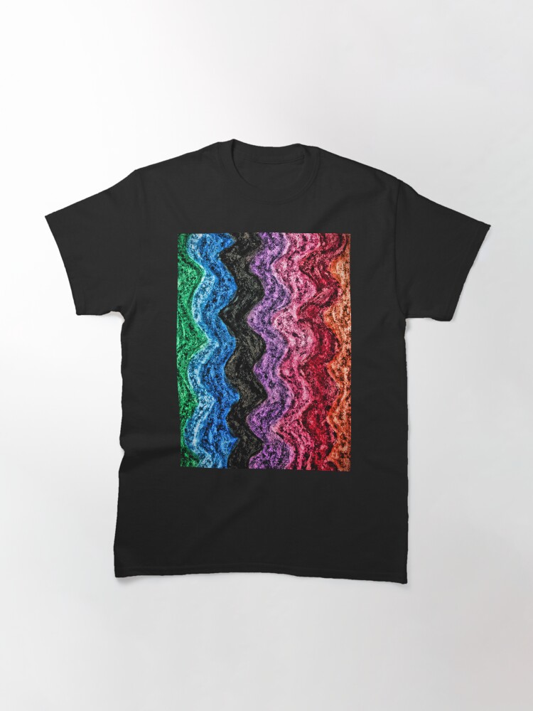 Thumbnail 3 of 7, Classic T-Shirt, Waverly - Colorful Abstract Art designed and sold by OneDayArt.
