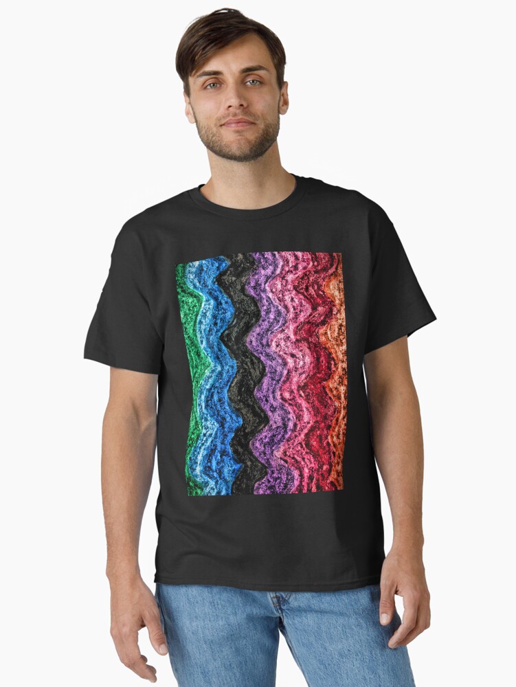 Thumbnail 1 of 7, Classic T-Shirt, Waverly - Colorful Abstract Art designed and sold by OneDayArt.