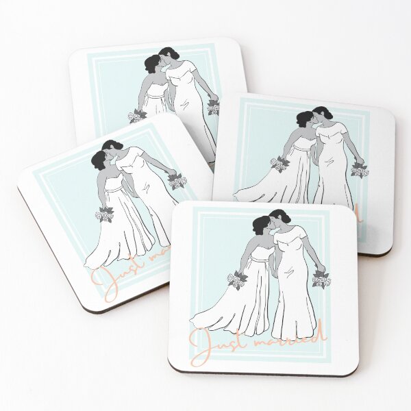 Item preview, Just Married Two Brides Same Sex Lesbian Couple  designed and sold by JosTees96.