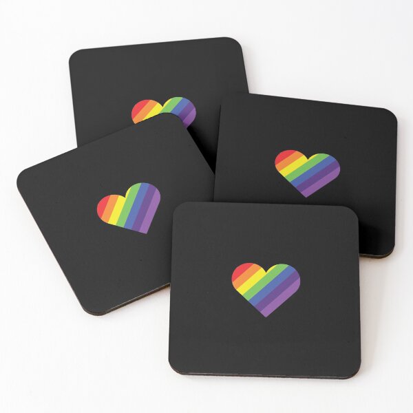 Item preview, Rainbow Striped Heart Print designed and sold by FemmePod.