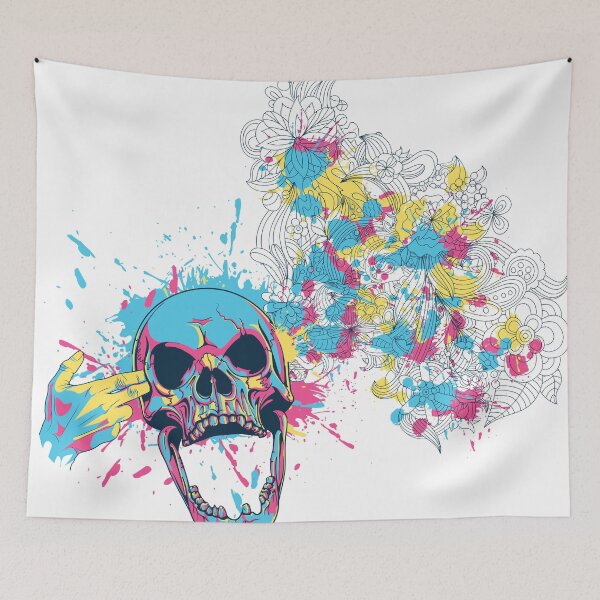 Item preview, FLOWERED SKULL designed and sold by Marketmg.