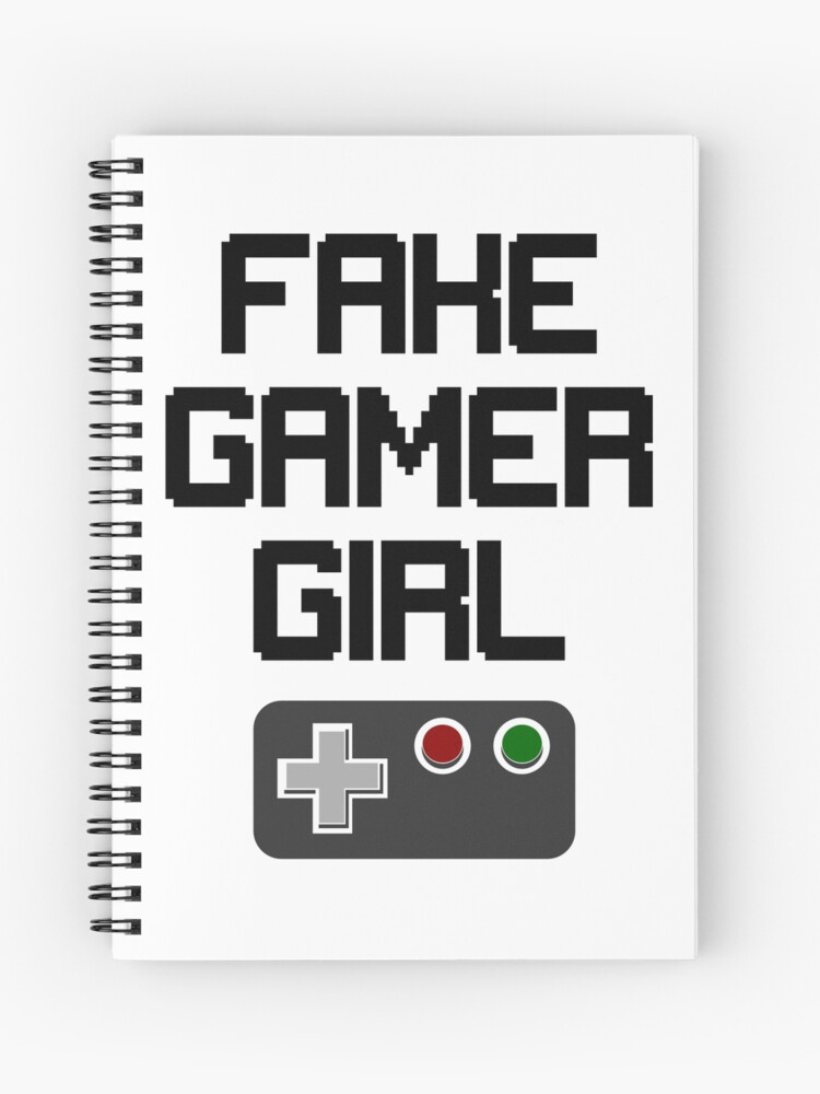 Fake Gamer Girl Spiral Notebook By Iggyjack Redbubble - lily gamergirl roblox new videos