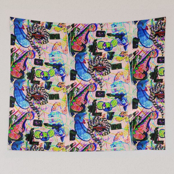 Item preview, Neon Scribble DINOmite! designed and sold by annotatedalyce.
