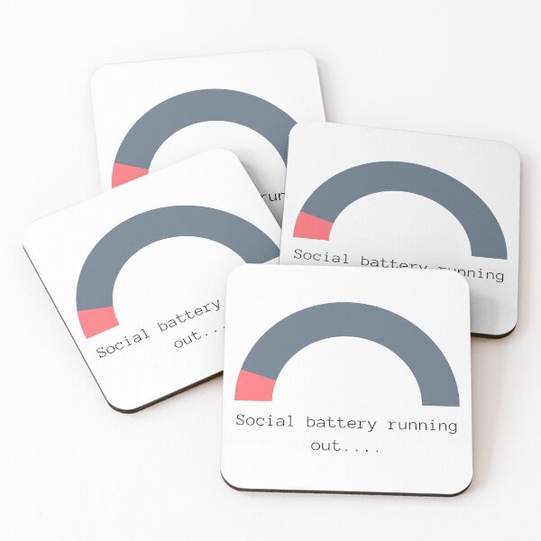 Item preview, Social Battery running out  designed and sold by Crazy-art-land.