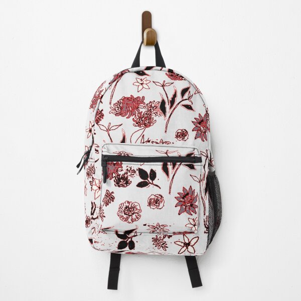 Item preview, RED LINEDRAWING FLORAL designed and sold by KINGTOUCAN.