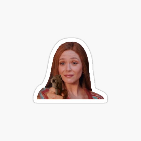 Wanda with a gun sticker Sticker