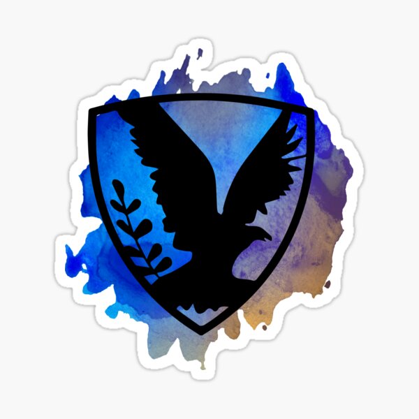 Item preview, Eagle Raven Emblem Smart Clever Wise T-shirt Sticker phone case designed and sold by LunarPeachArts.