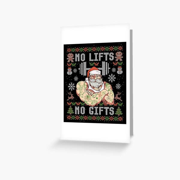 Weightlifting Santa Cards and Gift Wrap – Powerful Ideas Press