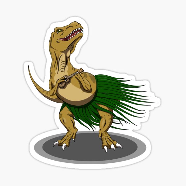 T-Rex Ukulele Sticker