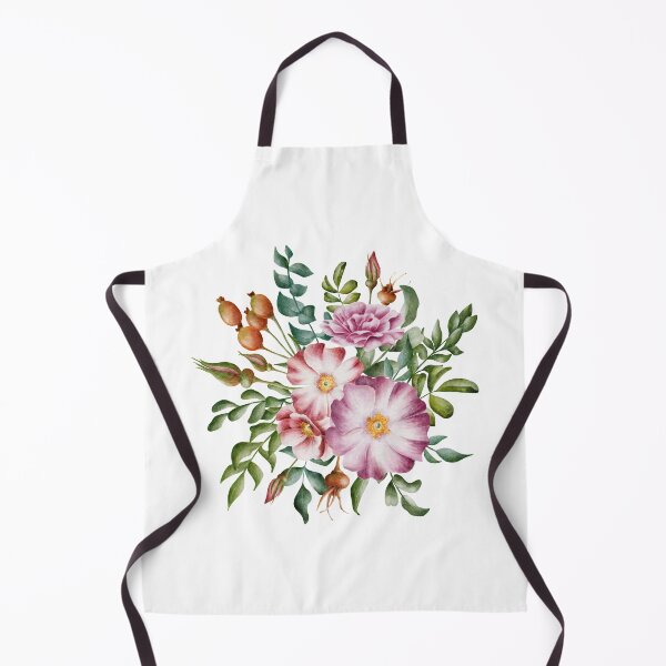 Item preview, Beautiful watercolor floral bouquets of pink and lilac rose hips and green leaves on the white background. Elegant hand painting. designed and sold by BananiLettering.