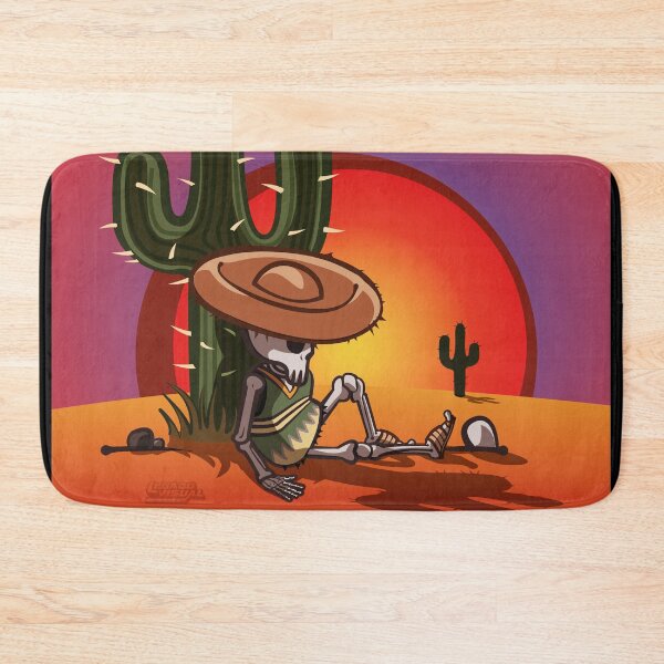 Item preview, Cactus and skeleton at sunset in the desert designed and sold by LEGADOVISUAL.