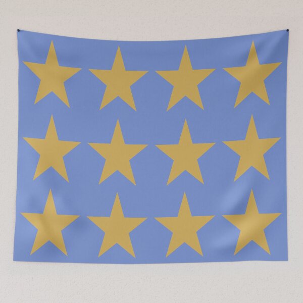 Item preview, Large GOLD and DANUBE BLUE STARS designed and sold by RachelMacht.